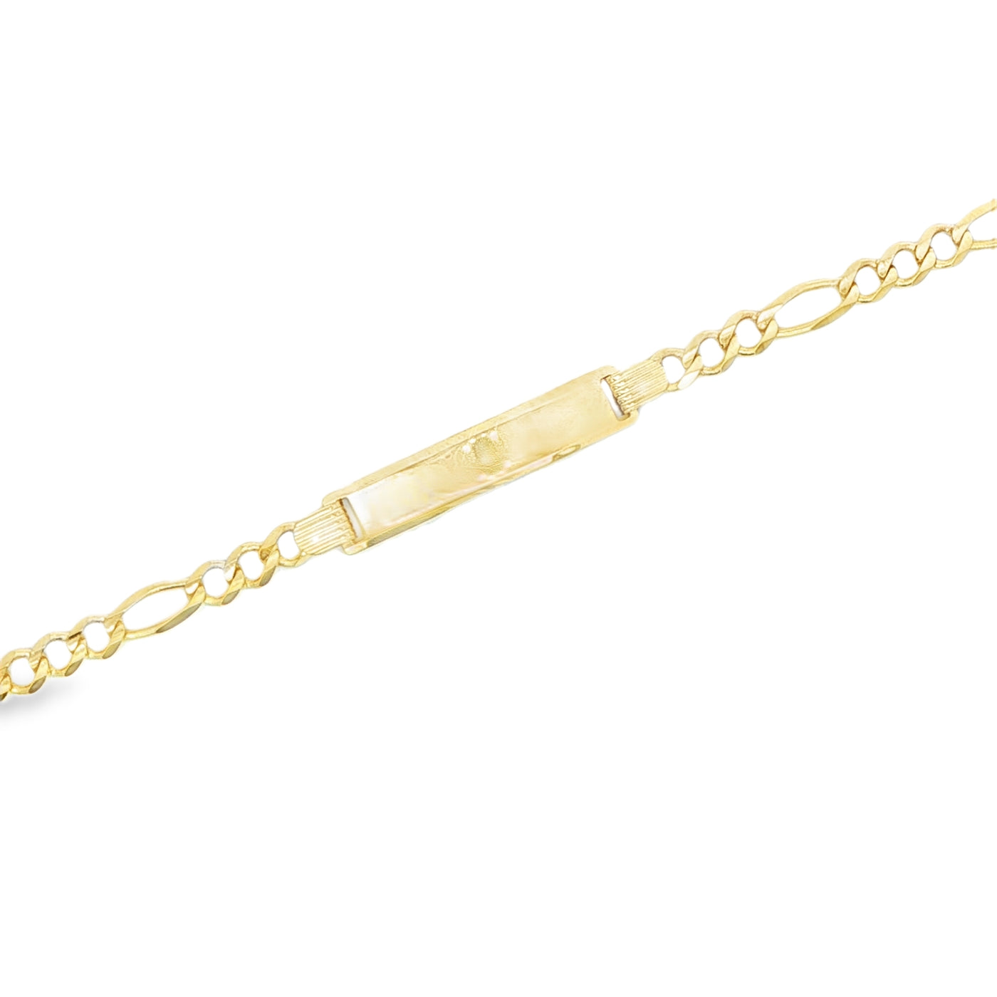 14 KARAT FIGARO BRACELET LENGTH 6 WEIGHT: 4.8G : 4