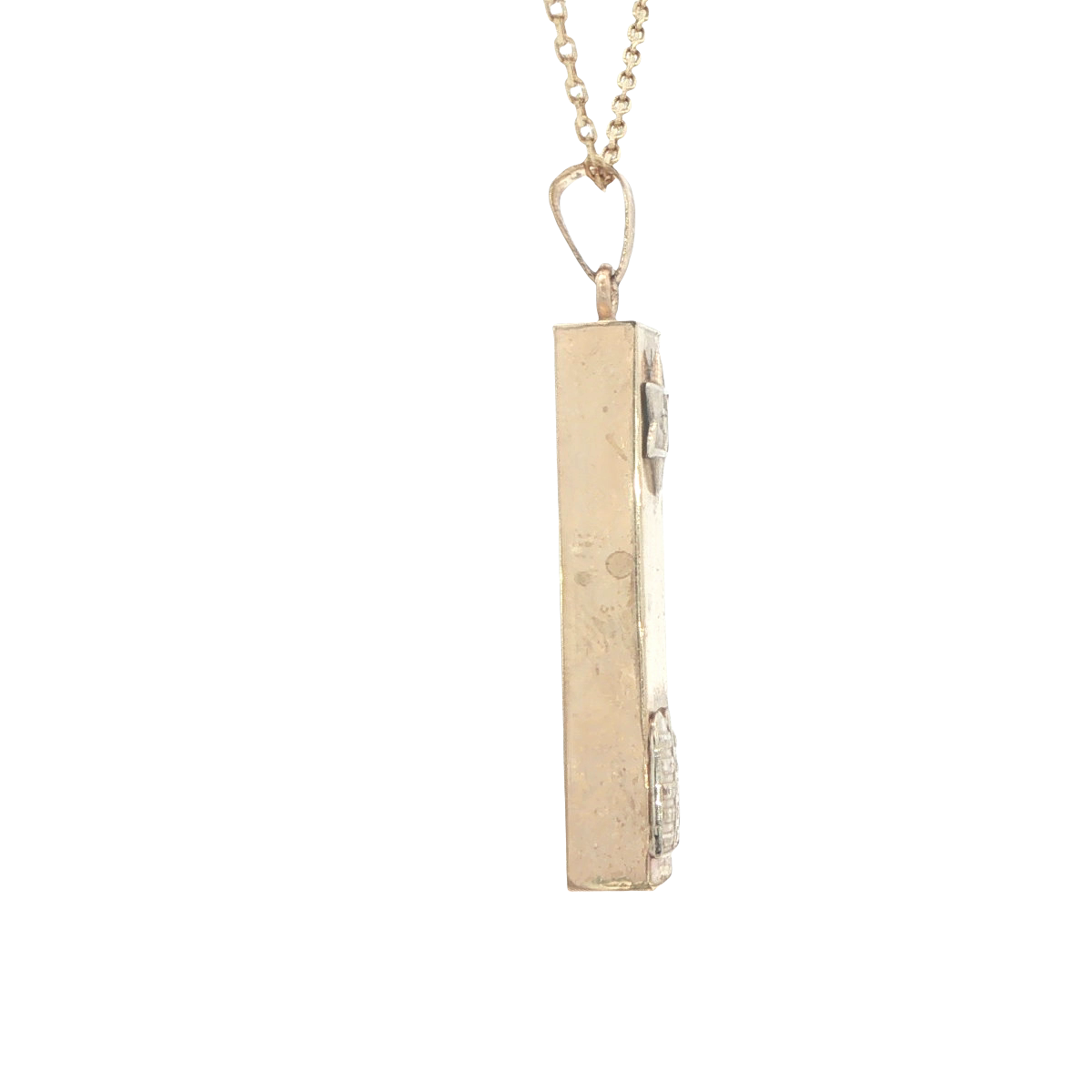 14K MEZUZAH WITH STAR DAVID