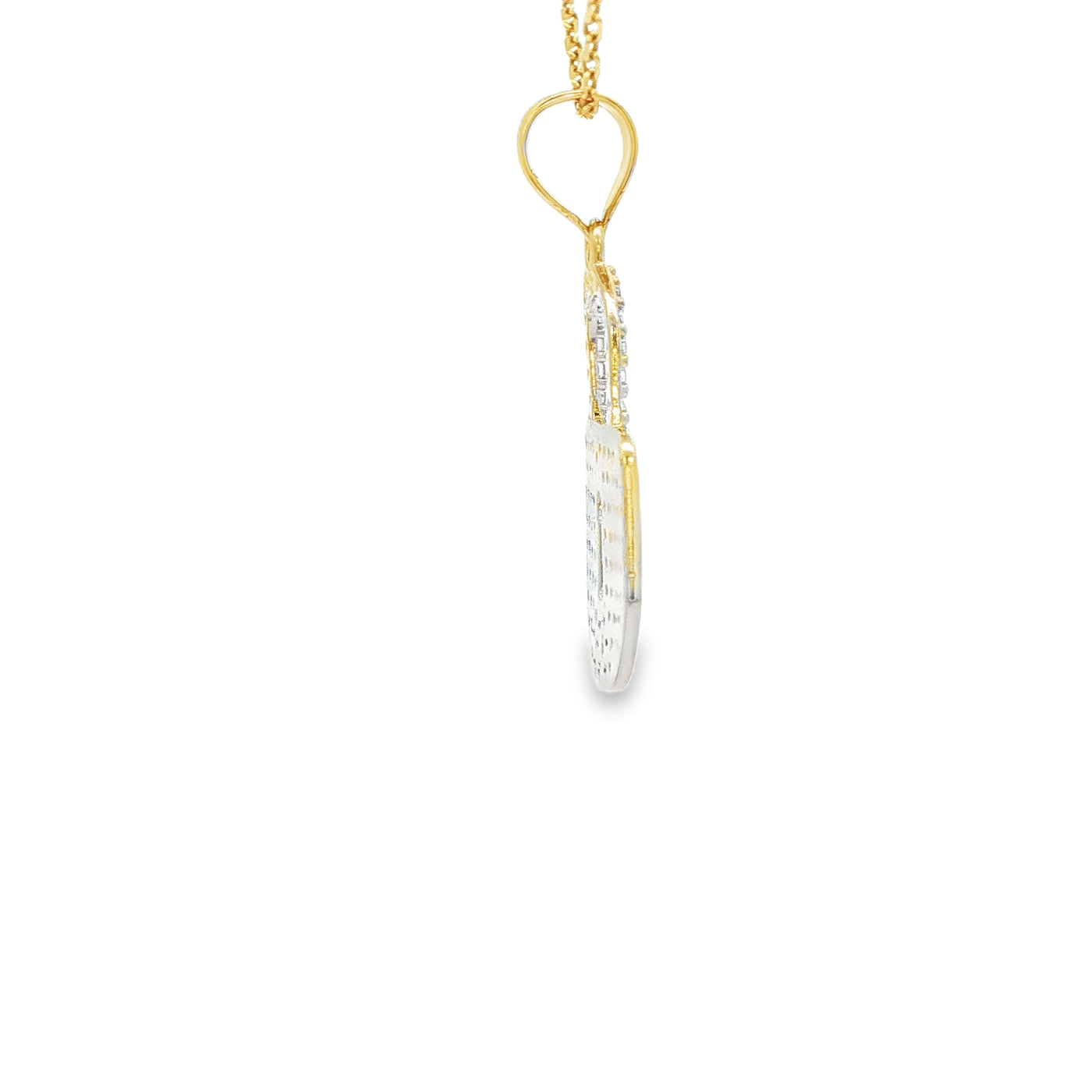 PENDANT 14K LOCK CZ LOCK WITH KEY HOLE