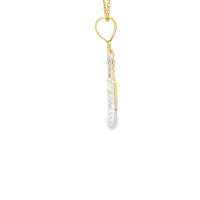 PENDANT 14K LOCK CZ LOCK WITH KEY HOLE