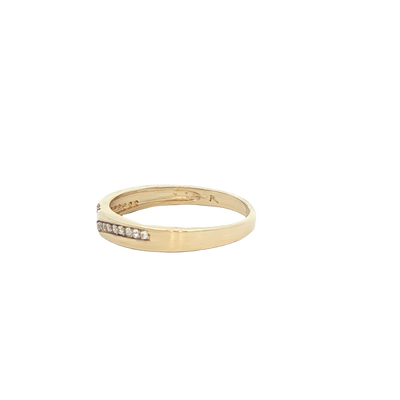 14 KARAT RING SIZE 6.75 WEIGHT: 2.6G : 2.9MM CZ SO