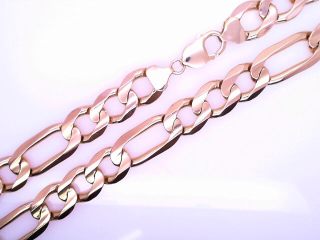 14 KARAT FIGARO CHAIN LENGTH: 26
WEIGHT: 147.7G S