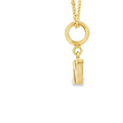 PENDANT 14K N Letter BailRing