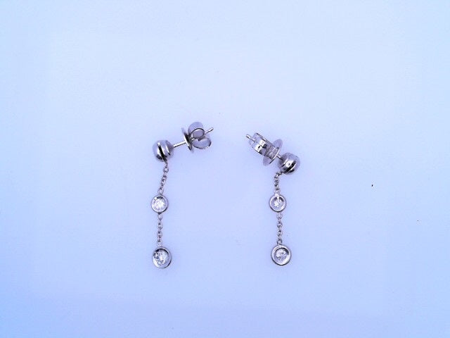 14 KARAT DROP EARRINGS WEIGHT: 2.4G : NATURAL DIAM