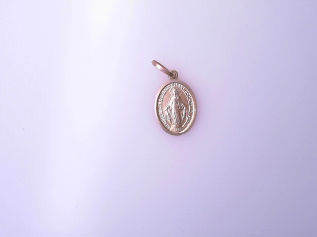 14K PENDANT  MILAGROSA VIRGEN MARY OVAL 1.7G