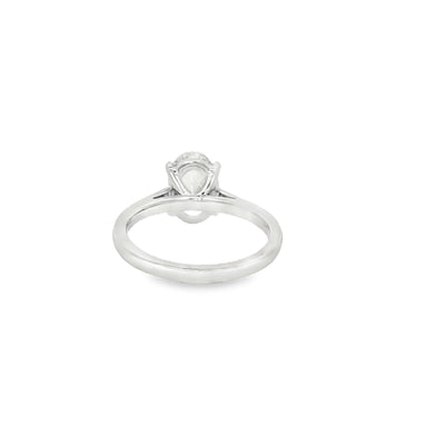 LABGROWN       14K WHITE ENGAGEMENT SOLITARY #7  D