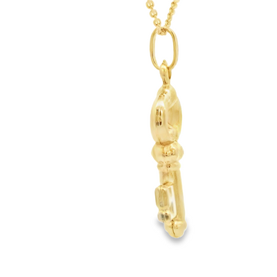 PENDANT 14KP KEY PUFF KEY