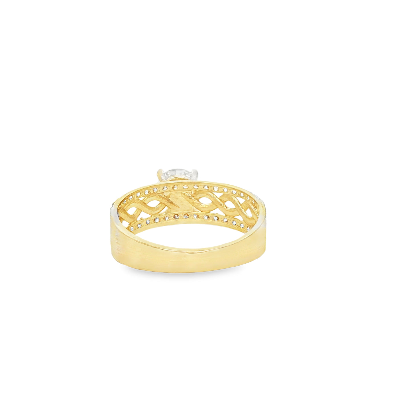 14 KARAT RING SIZE 7.75 WEIGHT: 2.7G : 5.8MM CZ MO