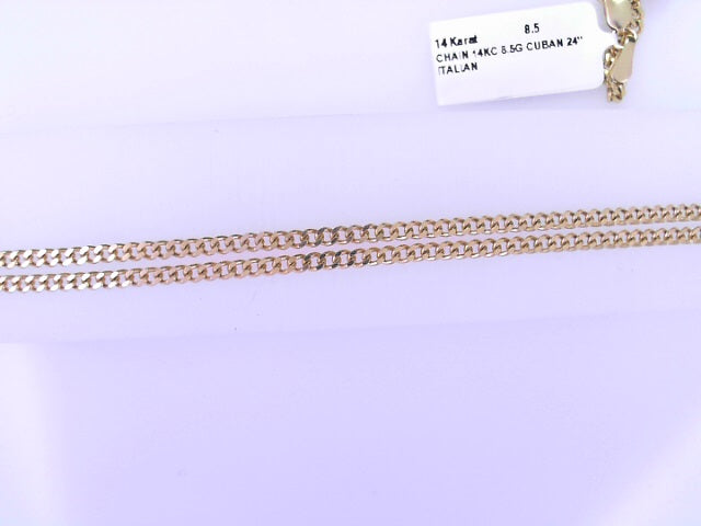 CHAIN 14KC 8.5G CUBAN 24'' ITALIAN