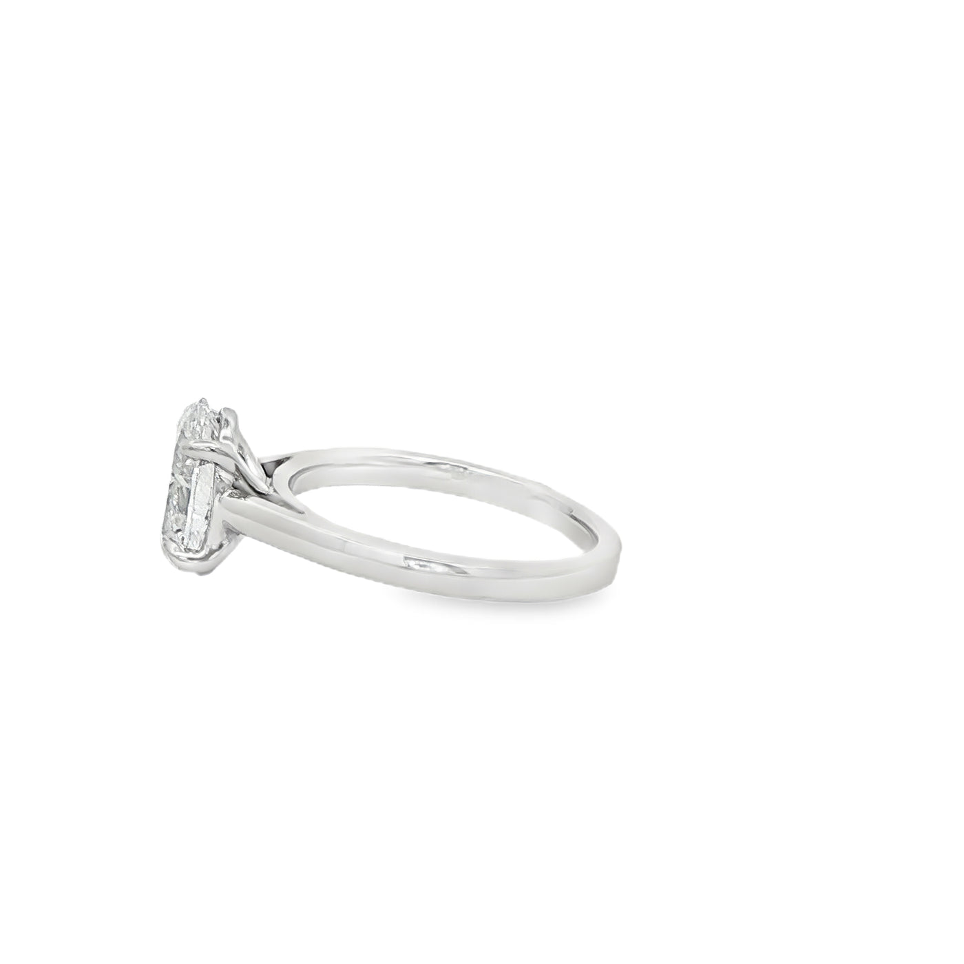 LABGROWN       14K WHITE ENGAGEMENT SOLITARY #7  D
