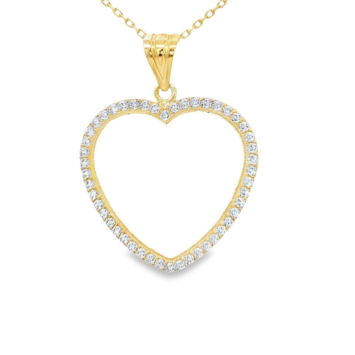 14 KARAT CHARM WEIGHT: 2.0G : CZ HEART