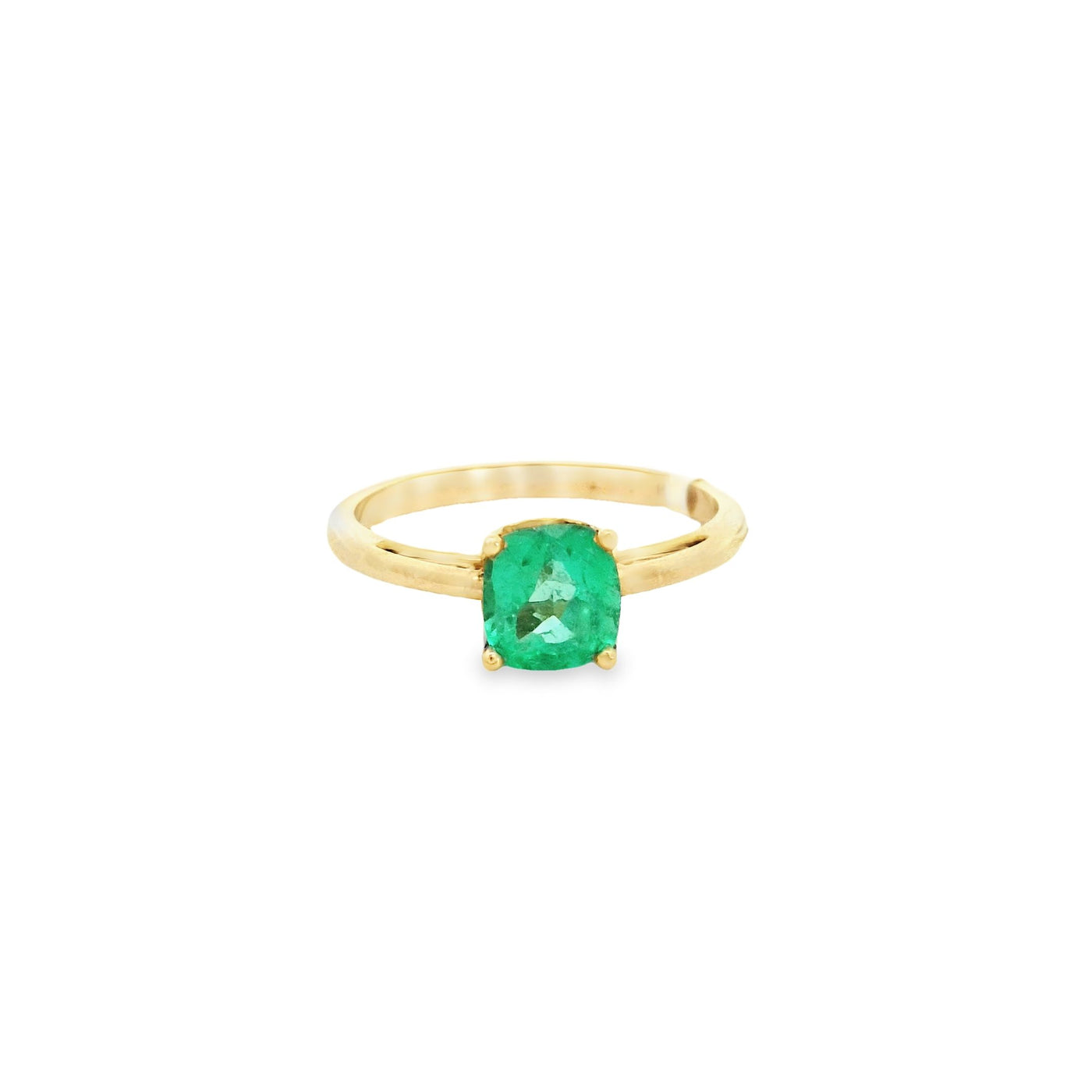 14KR  Emerald 0.90ct #7  2.3G Cushion