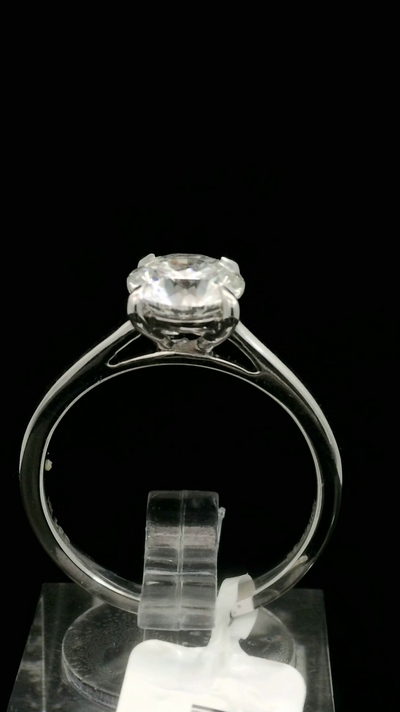 LABGROWN       14K WHITE ENGAGEMENT SOLITARY #7  D