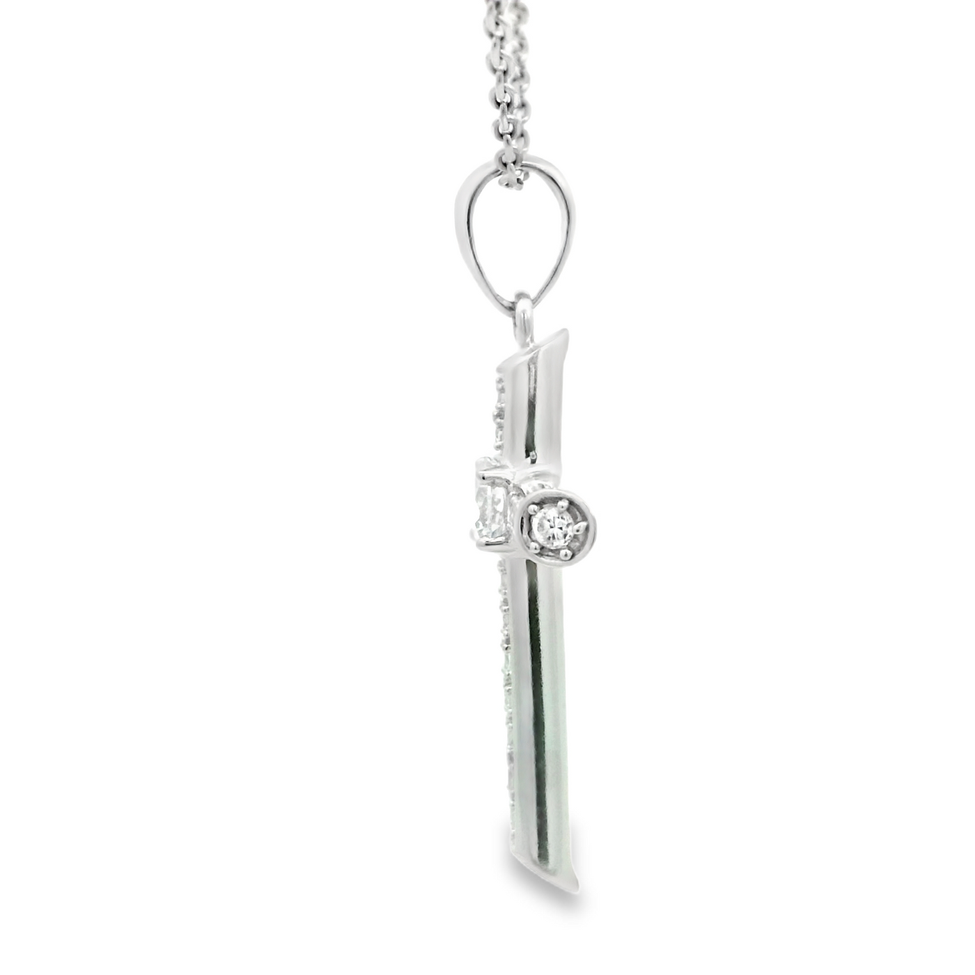 14K PENDENT WHITE 2.9G  CROSS XZ