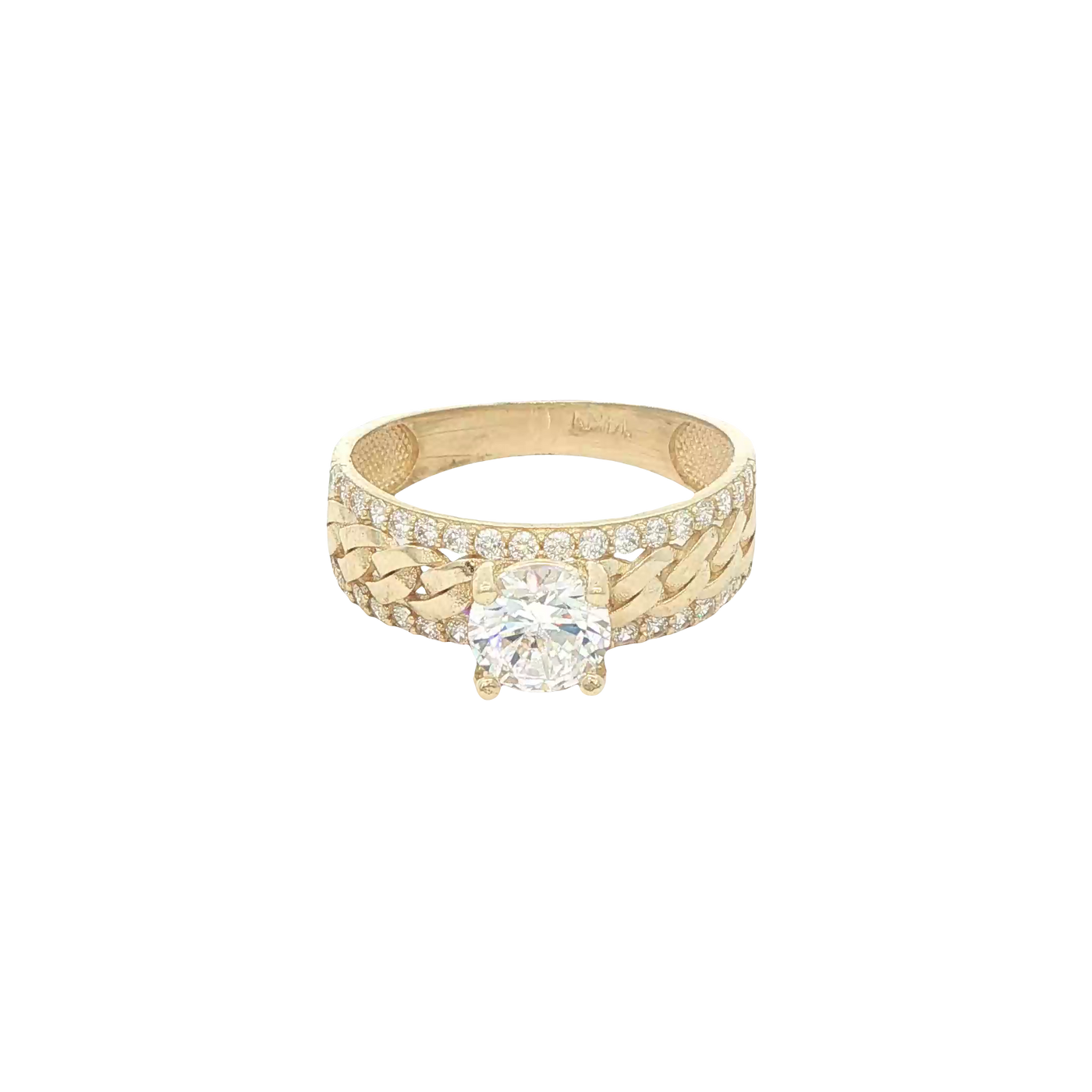 14 KARAT RING SIZE 7.5 WEIGHT: 2.5G : 5.8MM CZ SOL