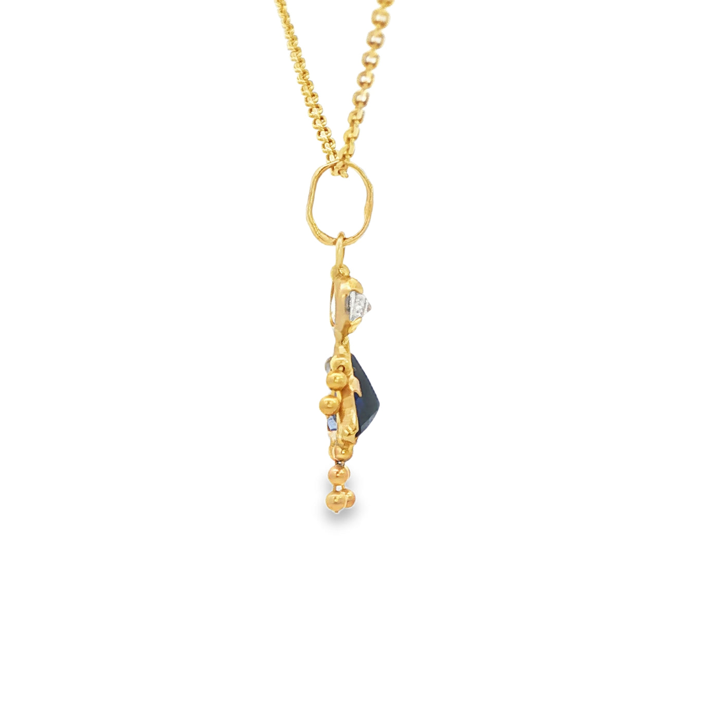 PENDANT 14KP Boy Blue Triangle