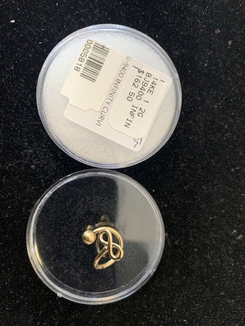 14KE 1.2G BELLYPIERCING INFINITY CURVE