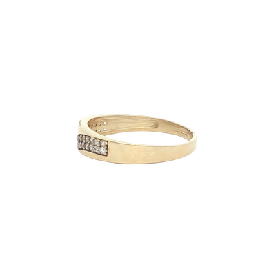14 KARAT RING SIZE 9.75 WEIGHT: 2.9G : 4.5MM CZ 2