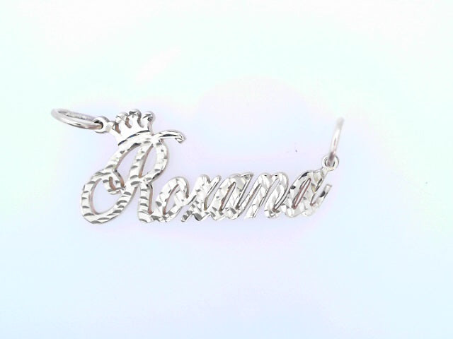 14 KARAT DIAMOND CUT CHARM WEIGHT: 2.6G : NAME PLA