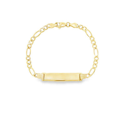 14 KARAT FIGARO BRACELET LENGTH 6 WEIGHT: 3.8G : 3