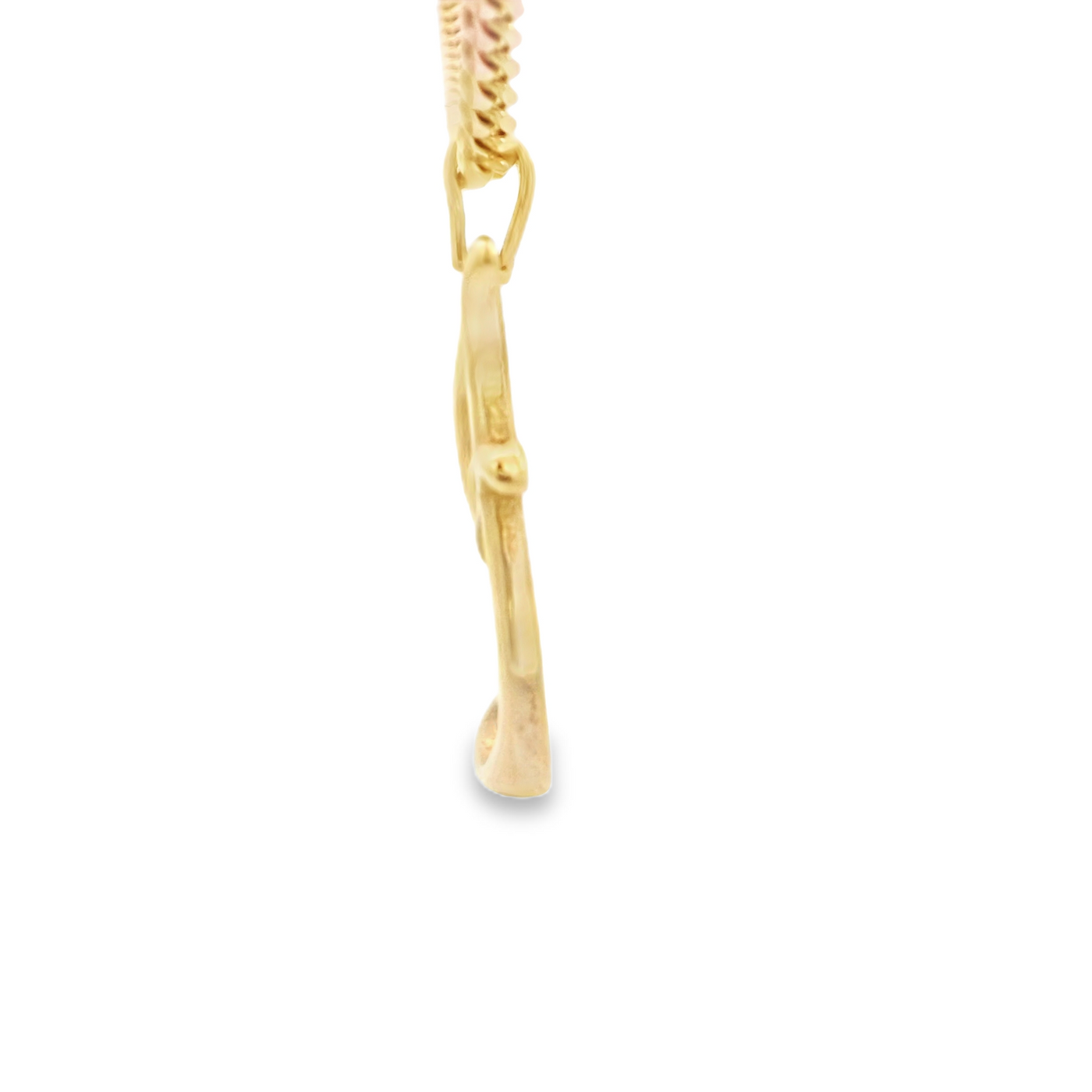 PENDANT 14K LETTER F SCRIPT POLISHED
