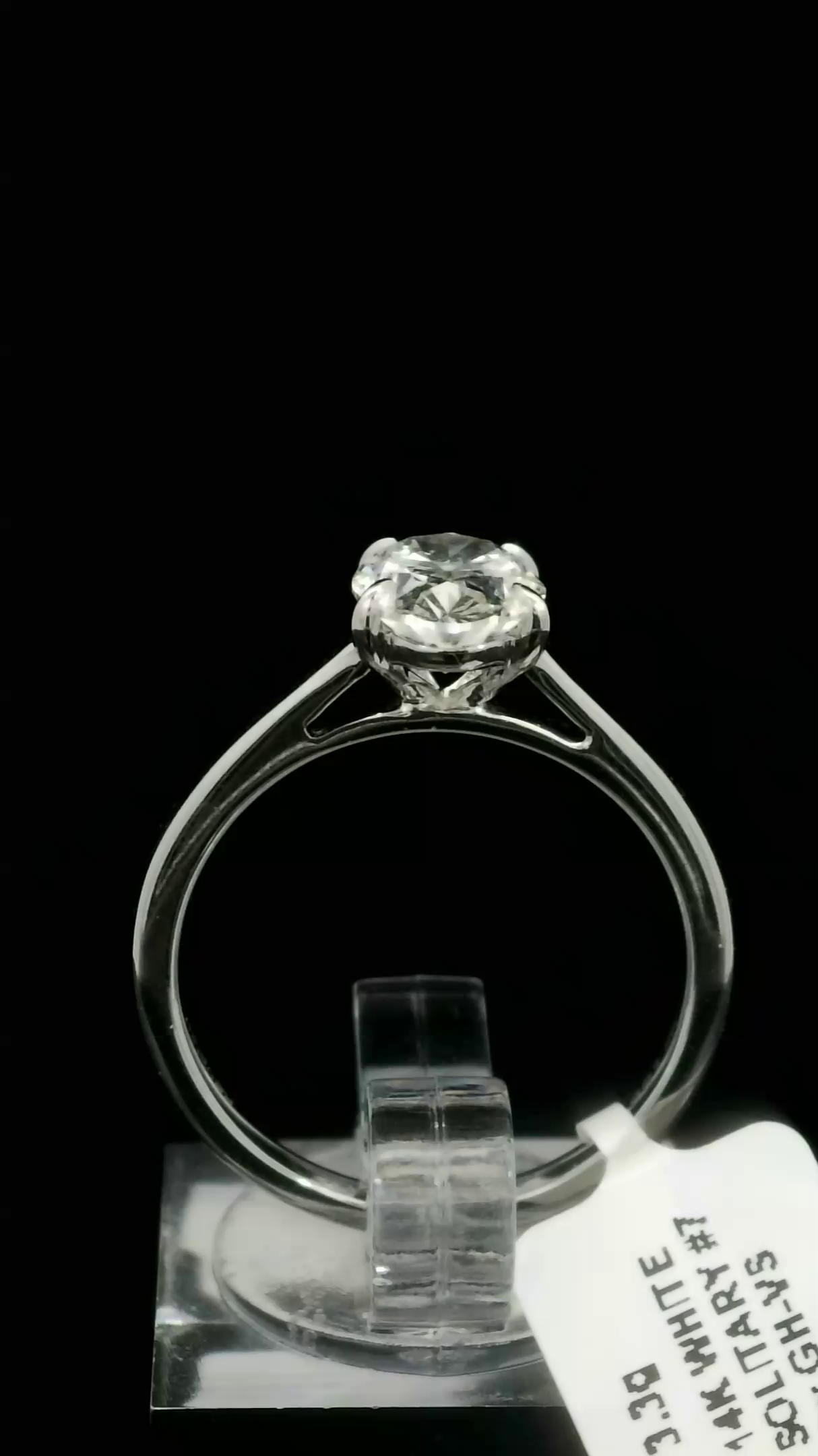 LABGROWN       14K WHITE ENGAGEMENT SOLITARY #7  D