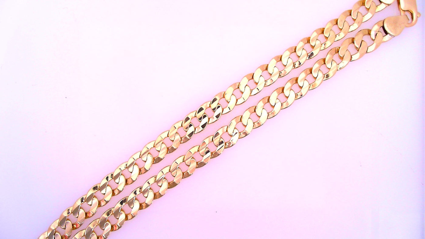 14 KARAT CUBAN ITALIAN CURB CHAIN LENGTH: 22 WEIGH