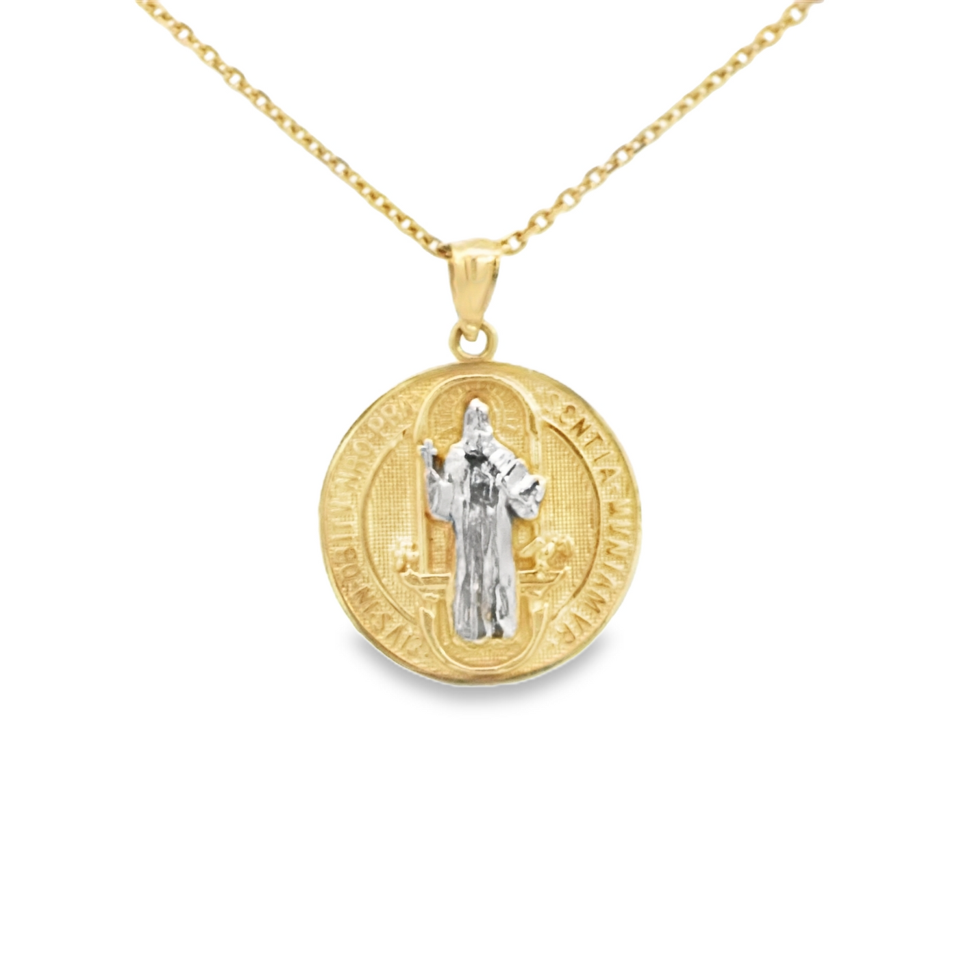 PENDANT 14K 2.7G SAINT SAINT BENEDICT ROUND