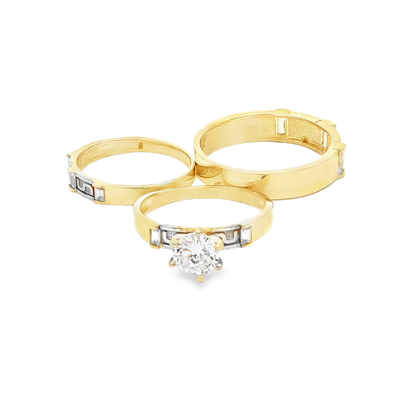 14 KARAT RING SIZE 10 WEIGHT: 4.5G : 5.1MM CZ  GRE