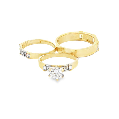 14 KARAT RING SIZE 10 WEIGHT: 4.5G : 5.1MM CZ  GRE