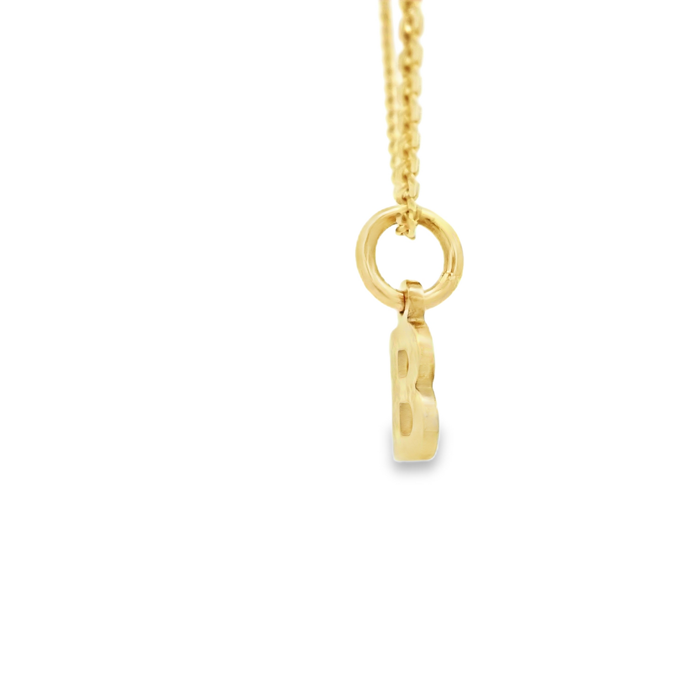 PENDANT 14K LETTER B TINY