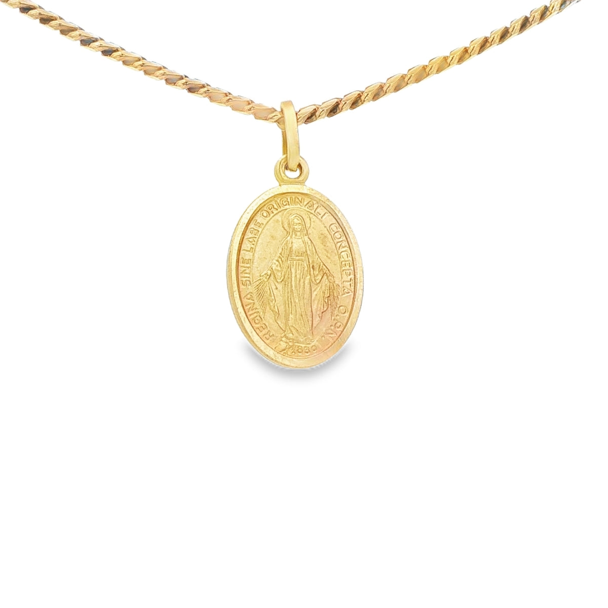 PENDANT 14K 2.2G MILAGROSA VIRGEN MARY OVAL