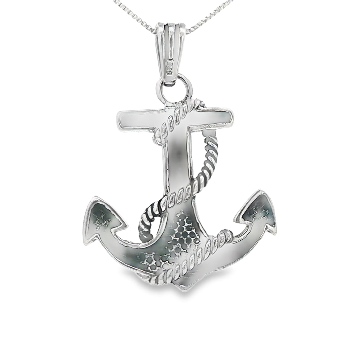 STERLING SILVER CHARM ANCHOR ROPE