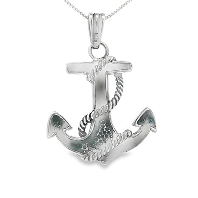 STERLING SILVER CHARM ANCHOR ROPE