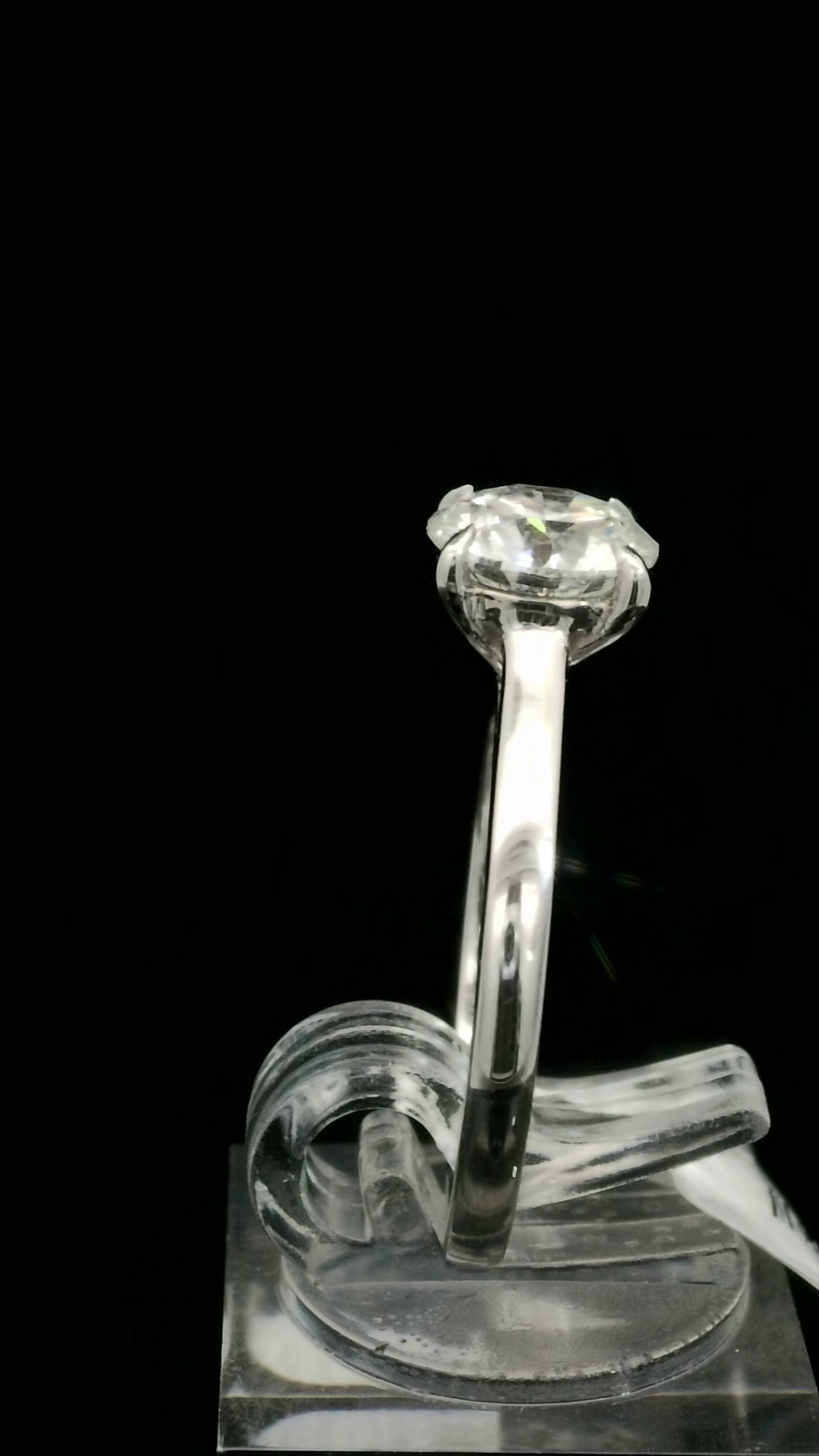 LABGROWN       14K WHITE ENGAGEMENT SOLITARY #7  D