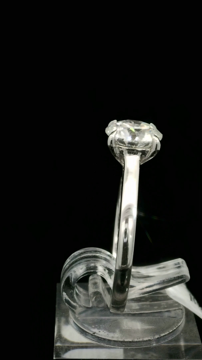 LABGROWN       14K WHITE ENGAGEMENT SOLITARY #7  D