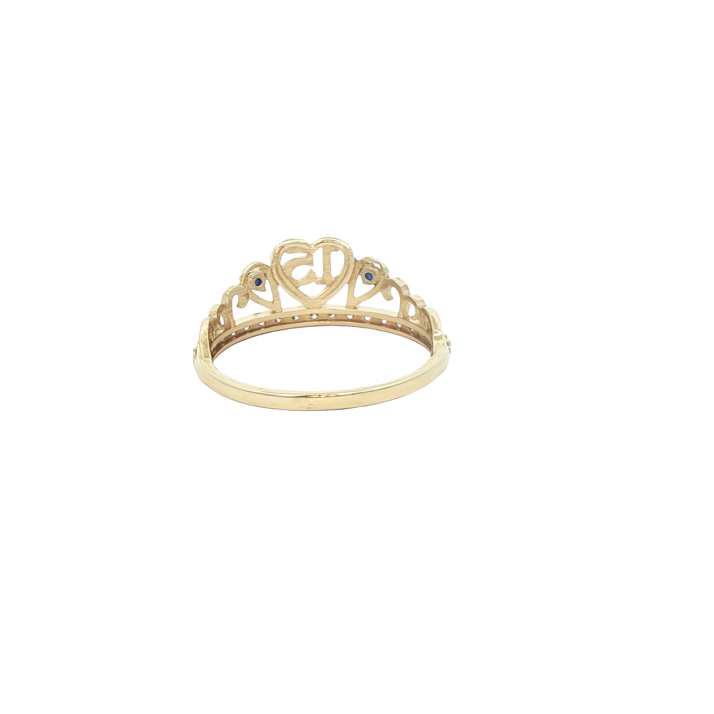14 KARAT RING SIZE 7.5 WEIGHT: 1.9G : CZ QUINCE 15