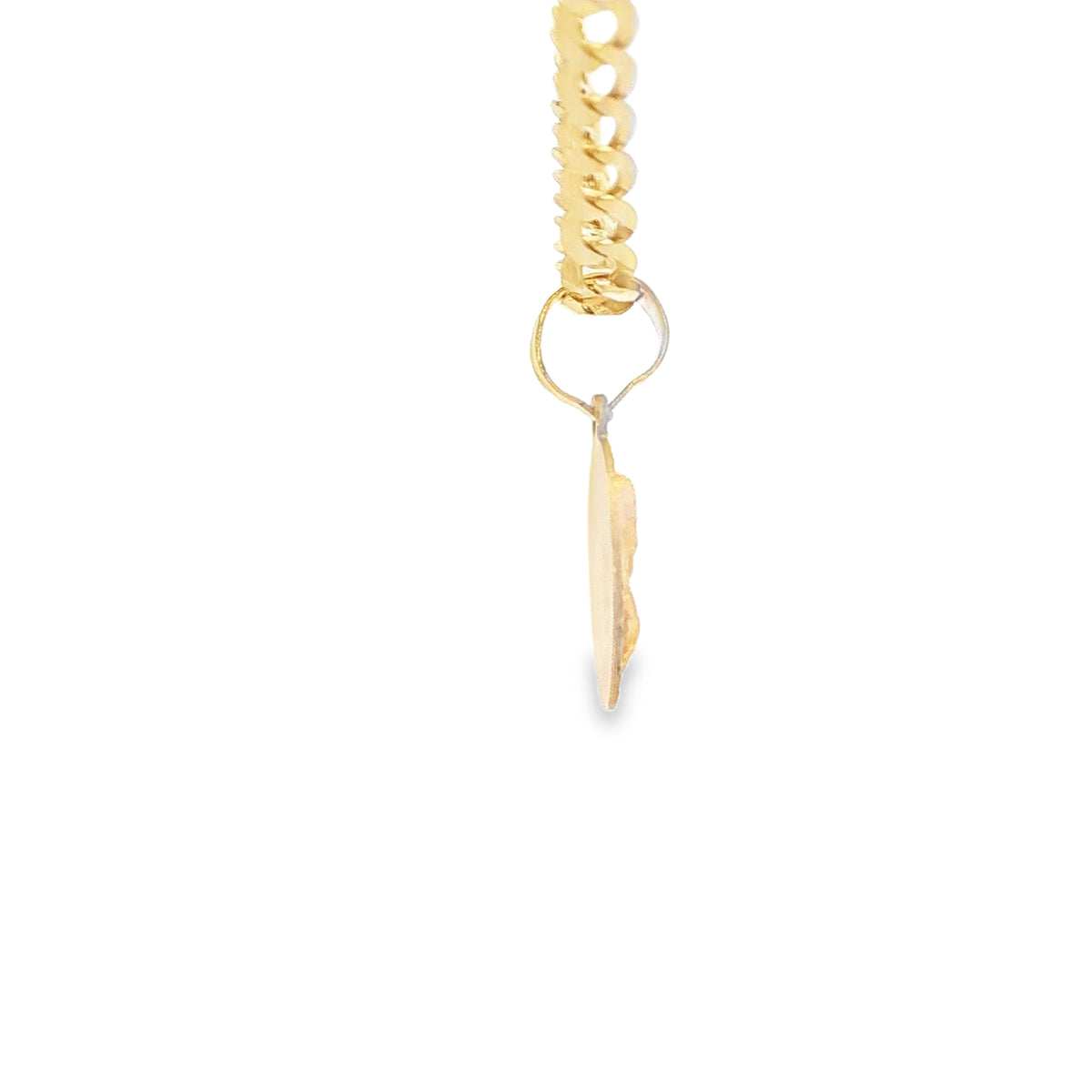 PENDANT 14K JESUS DC ROUND 3TONE