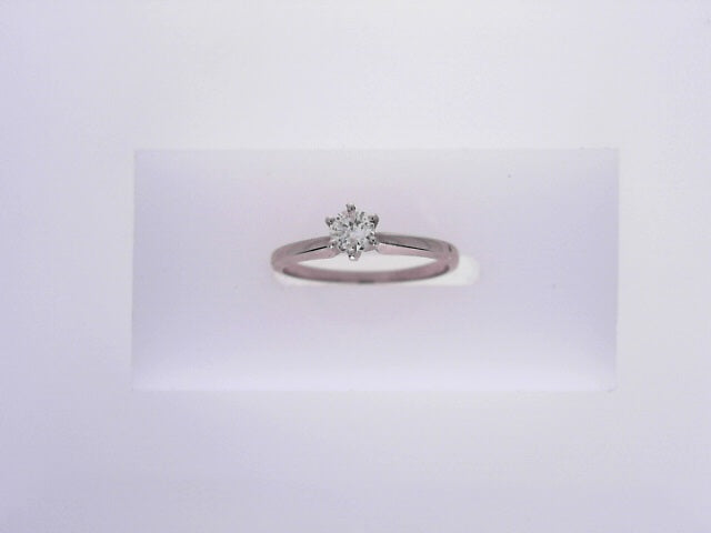 RING 14K WHITE #6.5 1.8g ENGAGEMENT SOLITARY DIAMO