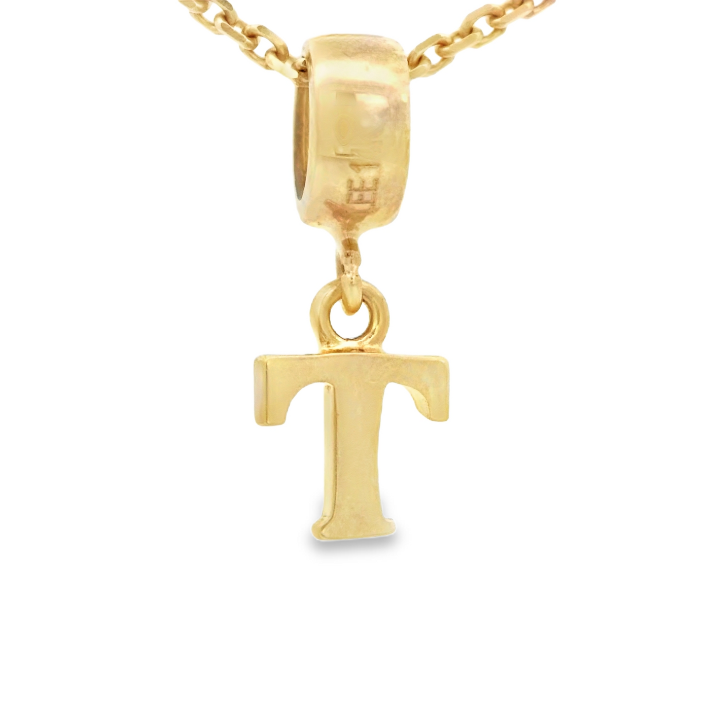 PENDANT 14K T Letter BailRing