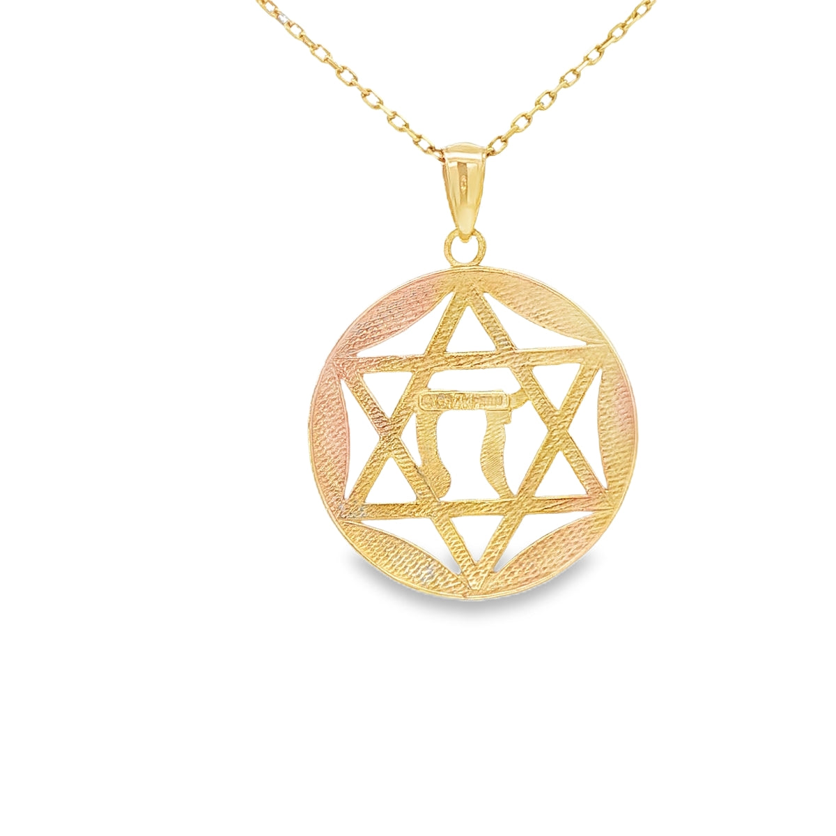 PENDANT 14KP 2.5G STAR OF DAVID 2TONE