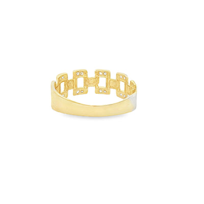 14 KARAT RING SIZE 10.5 WEIGHT: 2.3G : 6.9MM CZ OP