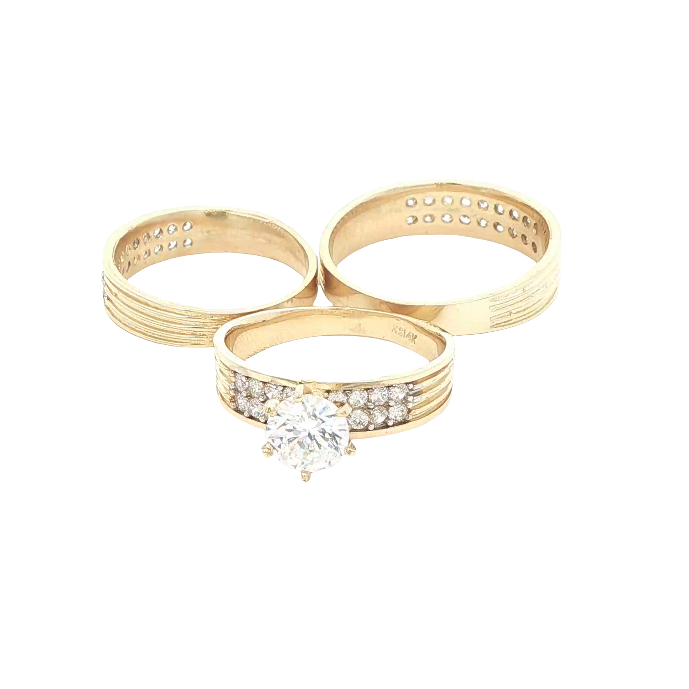 14 KARAT RING SIZE 7.25 WEIGHT: 3.5G : 4.8MM CZ SO