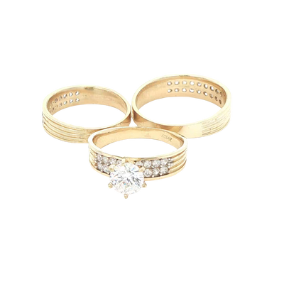 14 KARAT RING SIZE 7.25 WEIGHT: 3.5G : 4.8MM CZ SO