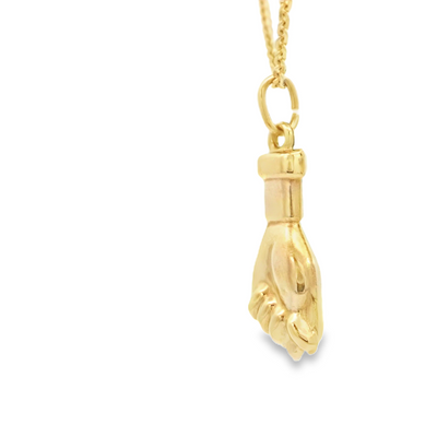 PENDANT 14KP FIST HAND FIST HAND