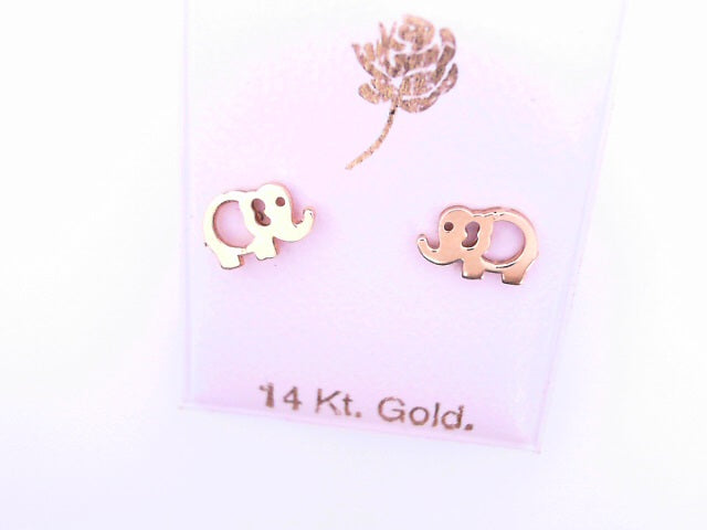 14 KARAT STUD EARRINGS WEIGHT: 0.8G : 5MM CZ CLEAR