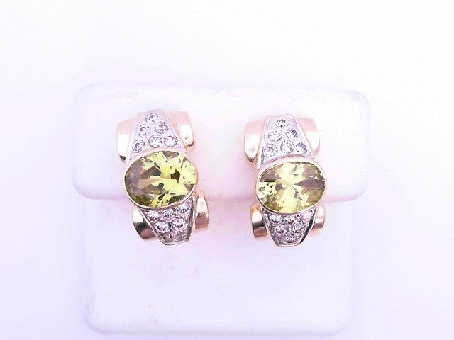 14 KARAT HUGGIE EARRINGS WEIGHT: 6.1 : SEMI PRECIO