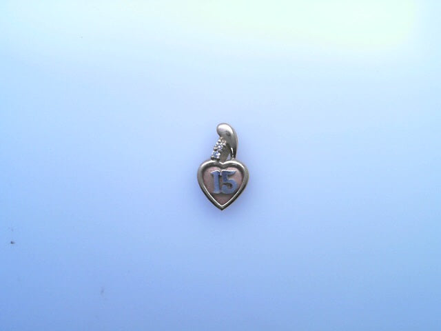 14K  PENDENT 1.8G PEN HEART   THREE TONE