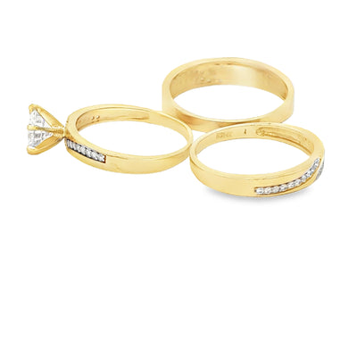 14 KARAT RING SIZE 6.75 WEIGHT: 2.0G : 2.8MM CZ HA