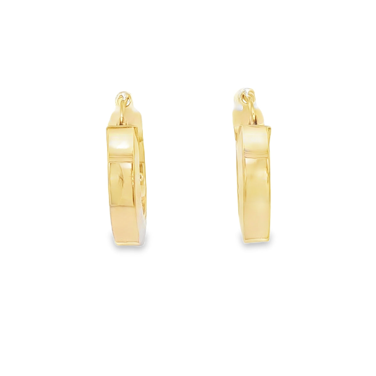 14 KARAT SMALL HOOP EARRINGS 18MM CHUBBY ROUND
